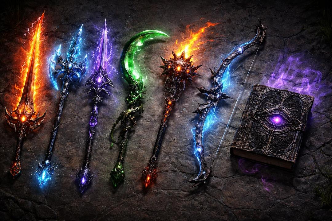 Omnæs Dæmones — an assortment of enchanted weapons